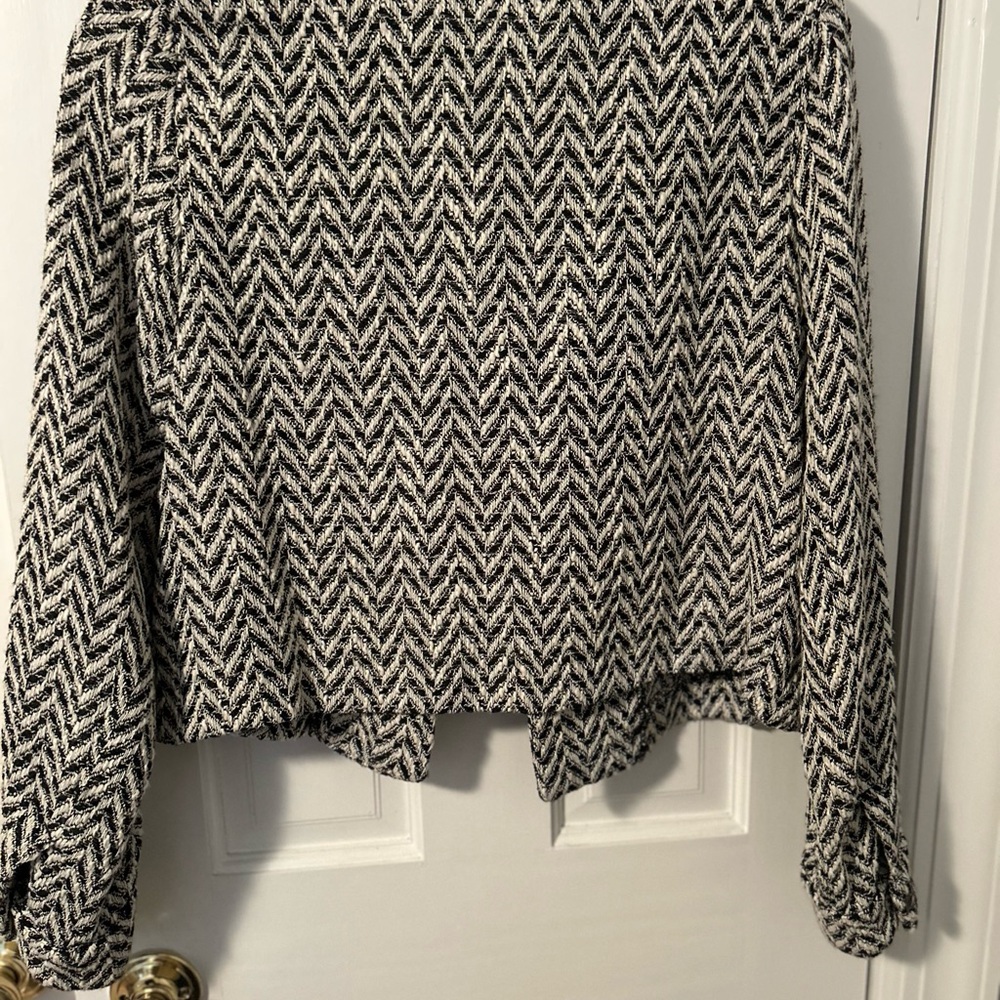 Zara Monochrome Herringbone Jacket - Picture 4 of 4